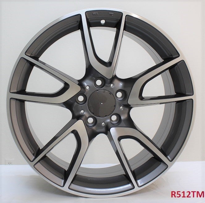 18x8" Aluminum Wheels R512-TM-18x8-5x112-45-66.56 (Set of 4 Wheels)