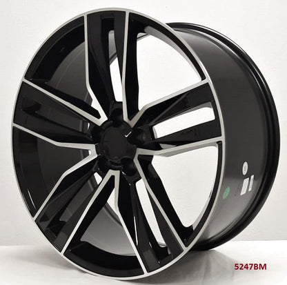 22" WHEELS FOR CHEVY CAMARO LT1 COUPE 2020 & UP stag 22x8.5/10" PIRELLI TIRES