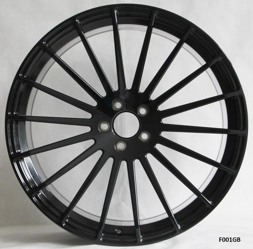 22x9/10.5" Staggered Forged Wheels F001-GB-22x9/10.5-5x112-35/38-66.56 (Set of 4 Wheels)