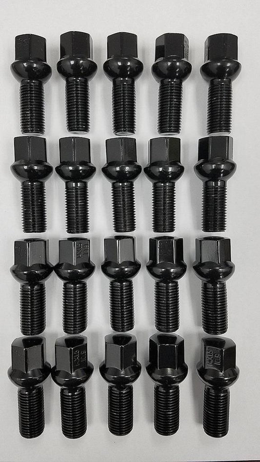 WHEEL LUG BOLTS BALL SEAT MERCEDES CL500, CL550, CL600, CL55, CL63 14X1.5 BLACK