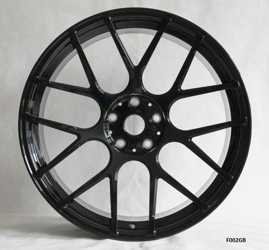 22x9/10.5" Staggered Forged Wheels F002-GB-22x9/10.5-5x112-35/38-66.56 (Set of 4 Wheels)